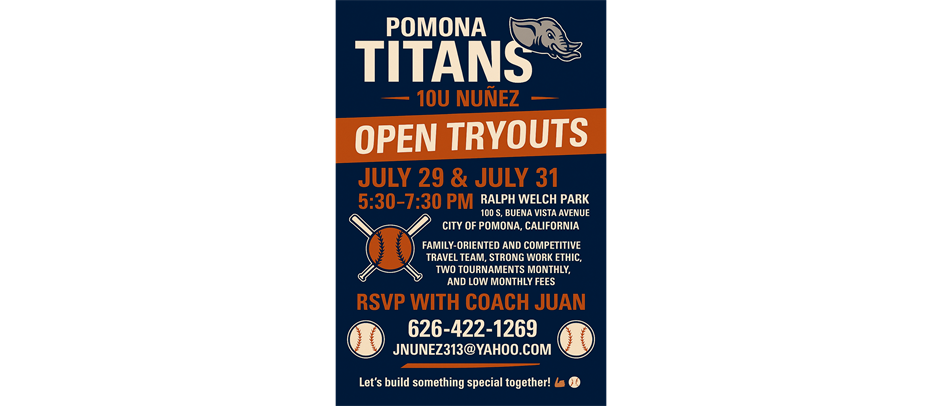 Titans 10u Travel - Open Try-outs