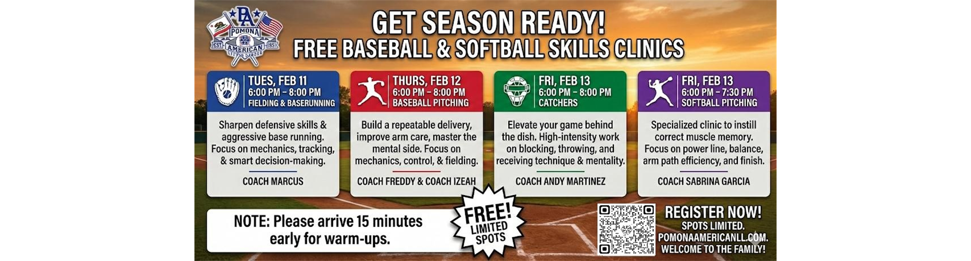 Baseball/Softball Clinics by P.A.L.L.